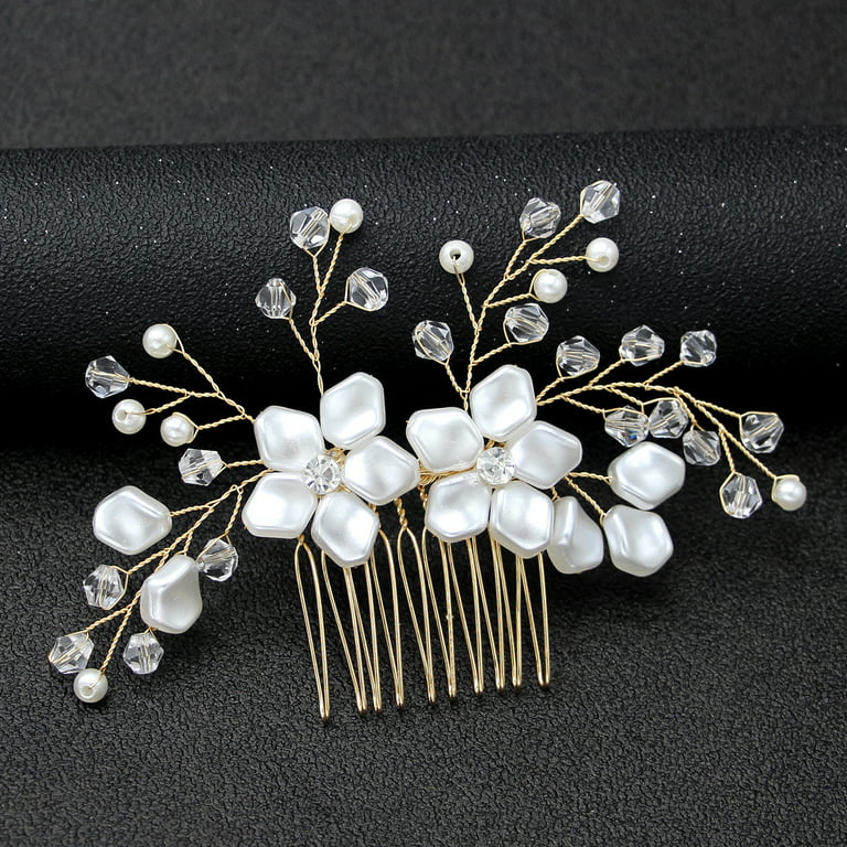 Details about   Fashion Wedding Bridal Pearl Flower Crystal Hair Pins Bridesmaid Clip Comb Decor 